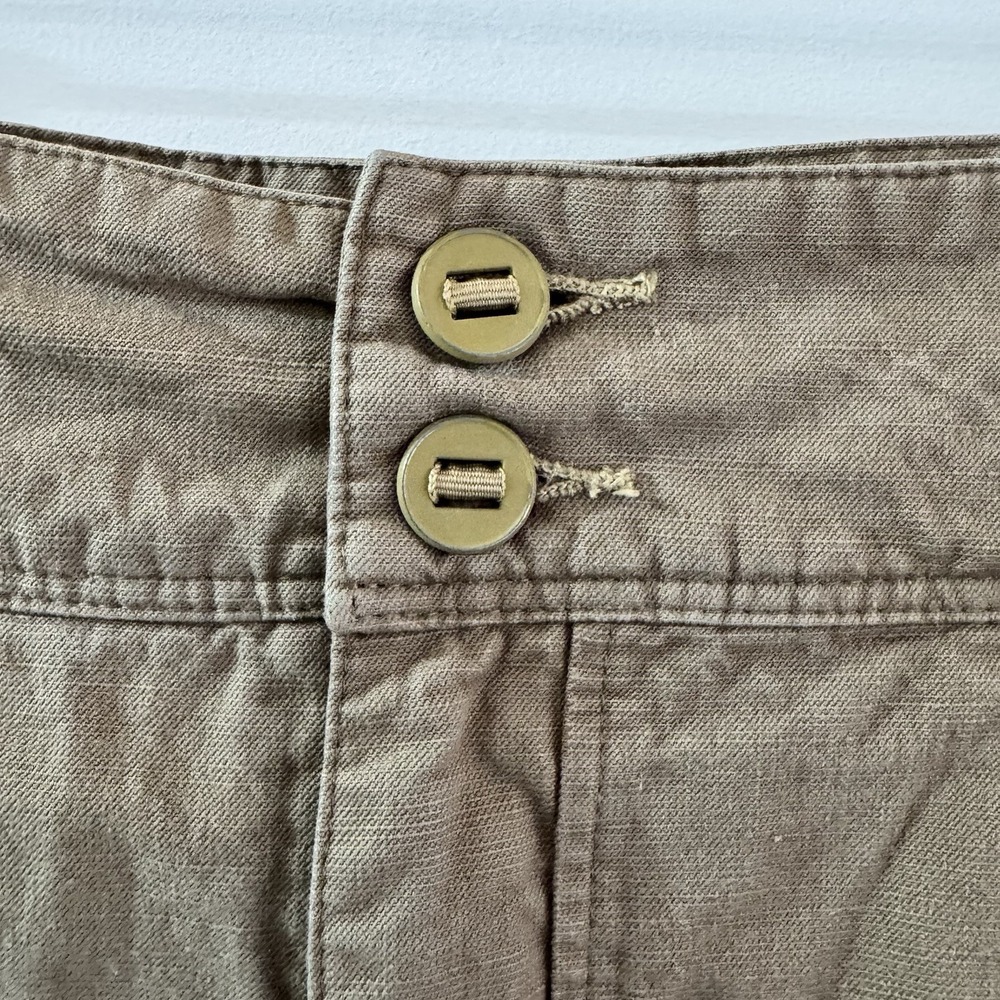 Ibex Tan Mini Skirt with Button Accents - Picture 3 of 11